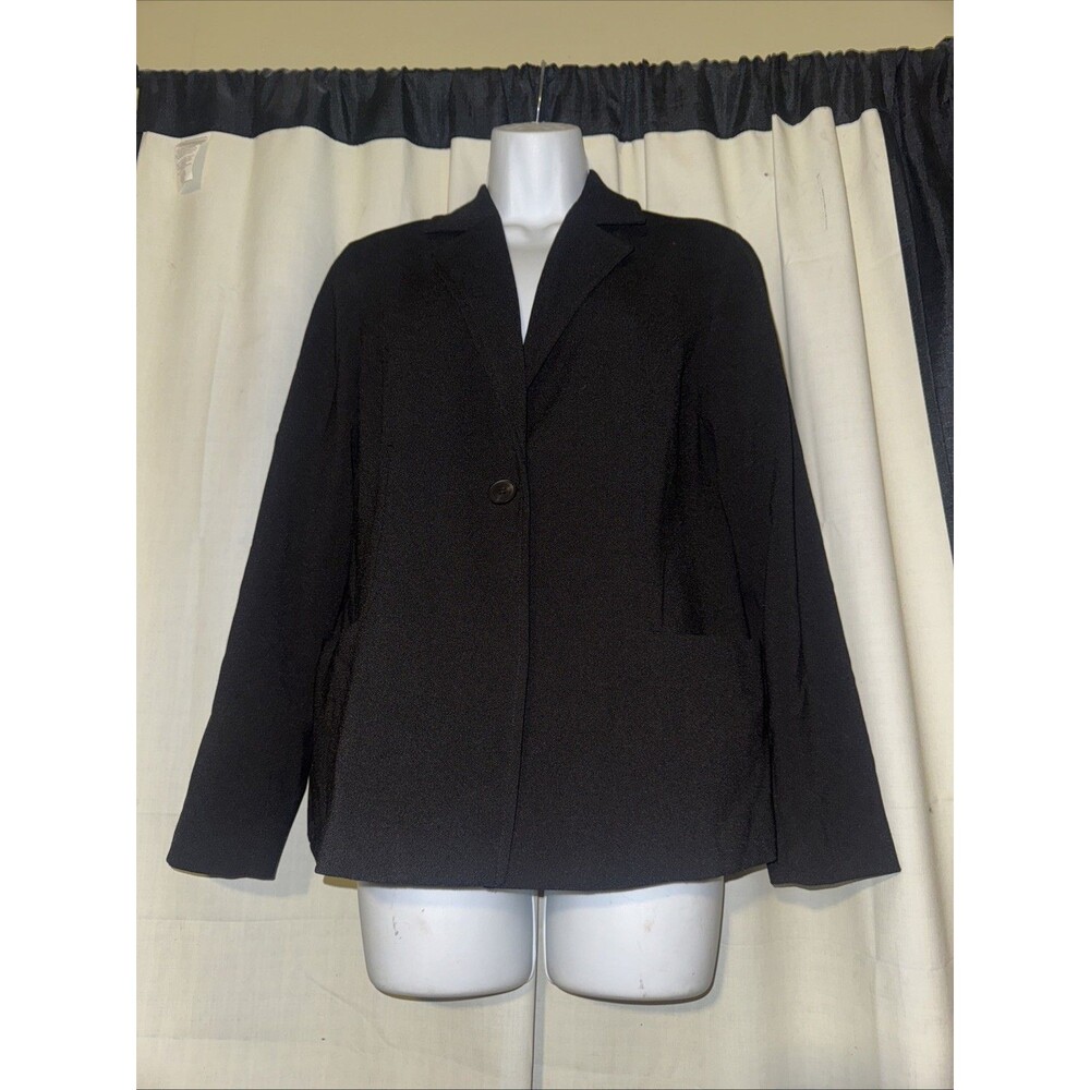 Cold Water Creek Women's Jacket Size P8 Black Blazer
